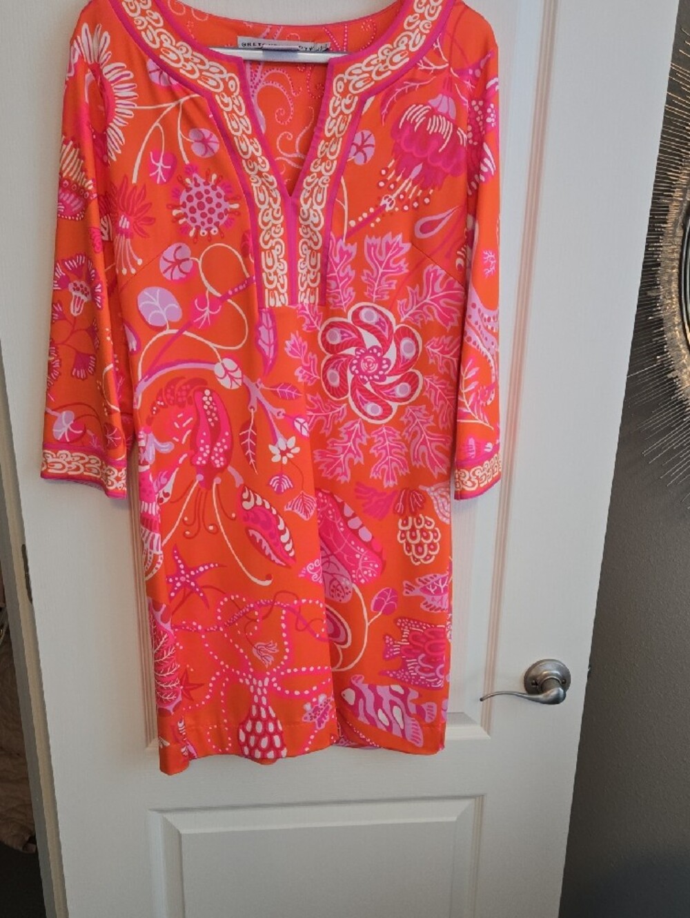 Gretchen Scott Designs Orange & Pink Floral Dress - Picture 7 of 9